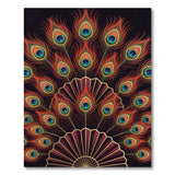 Peacock Feather Fan Area Rug