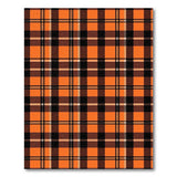 Rustic Farmhouse Orange Black Buffalo Plaid Area Rug
