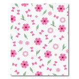 Pink Whimsical Pink Floral Scatter Area Rug