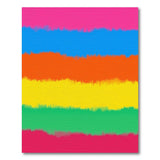 Vibrant Rainbow Stripe Geometric Modern Area Rug