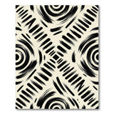 Bold Black Brush Stroke Abstract Area Rug