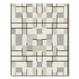 Modern Geometric Grid Area Rug