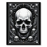 Gothic Skull Ornament Area Rug