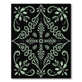 Ornate Mint Green Foliage Area Rug