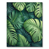 Lush Monstera Leaf Area Rug