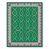 Ornate Emerald Green Persian Motif Rug