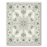 Elegant Green Floral Persian Medallion Rug