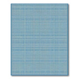 Teal Blue Geometric Grid Area Rug