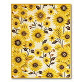Vibrant Yellow Sunflower Meadow Area Rug