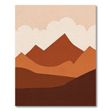 Layered Terracotta Mountains Area Rug
