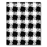 Bold Houndstooth Black White Geometric Rug