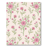 Floral Vintage Blush Pink Floral Pattern Area Rug