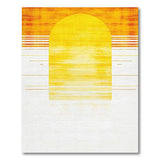 Orange Sun Arch Geometric Area Rug