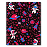 Playful Space Astronauts Rockets Kids Rug