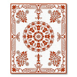 Elegant Red Persian Floral Medallion Red Rug