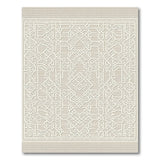 Beige Intricate Geometric Trellis Area Rug
