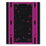 Neon Pink Geometric Glitch Area Rug