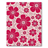 Pink Pink Floral Swirl Vintage Area Rug