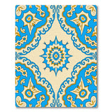 Blue Teal Persian Star Medallion Rug