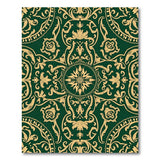 Emerald Green Gold Baroque Persian Rug