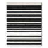 Geometric Modern Bold Striped Woven Bold Black White Striped Woven Area Rug