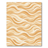Orange Coastal Waves Washable Area Rug