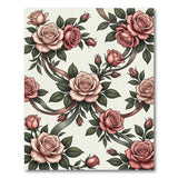 Floral Vintage Pink Vintage Blush Pink Rose Floral Area Rug