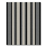 Geometric Modern Black White Vertical Striped Area Rug