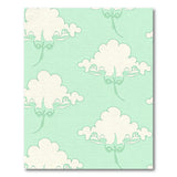 Mint Green Cotton Boll Floral Area Rug