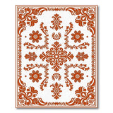 Ornate Orange Traditional Persian Rug