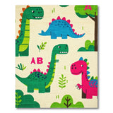 Playful Dinosaur ABC Kids Cartoon Rug