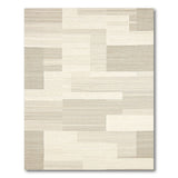 Beige and Neutral Modern Beige Geometric Block Area Rug