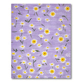 Purple Purple Daisy Meadow Floral Area Rug