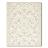 Delicate Blush Floral Cream Area Rug