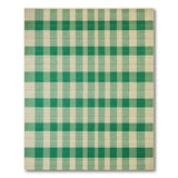 Green Gingham Check Woven Area Rug