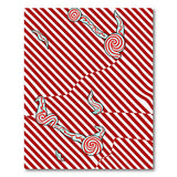 Whimsical Red Striped Cartoon Swirl Rug