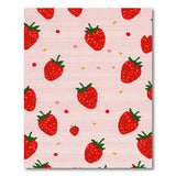 Pink Playful Strawberry Pattern Pink Area Rug
