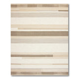 Beige Neutral Horizontal Striped Woven Rug