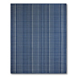 Navy Blue and White Grid Woven Area Rug