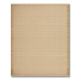 Beige Geometric Grid Tassel Area Rug