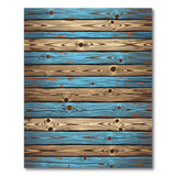 Distressed Blue Wood Plank Area Rug