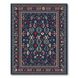 Timeless Navy Persian Geometric Area Rug