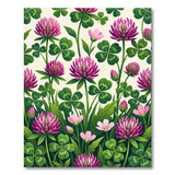 Pink Clover Blossom Shamrock Rug
