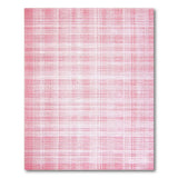 Pink Checkered Distressed Vintage Area Rug