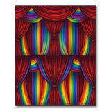 Rainbow Curtain Striped Area Rug