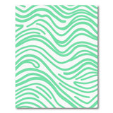Abstract Area Green Wavy Abstract Area Rug