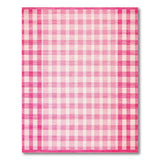 Pink Pink Gingham Check Area Rug