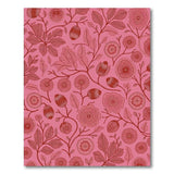 Pink Floral Line Art Area Rug