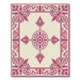 Elegant Pink Persian Medallion Traditional Persian Area Rug