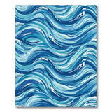 Blue Wave Coastal Washable Area Rug